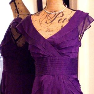 Adrianna Papell dark purple above knee dress sz 4